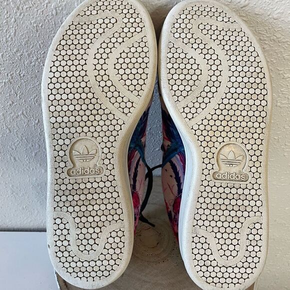 Adidas Stan Smith Floral Paint Shoes Size 7 EUC - Picture 7 of 7